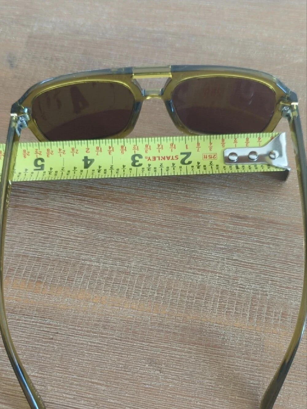 I-Sea Green Transparent Frame Sunglasses with Brown Lenses